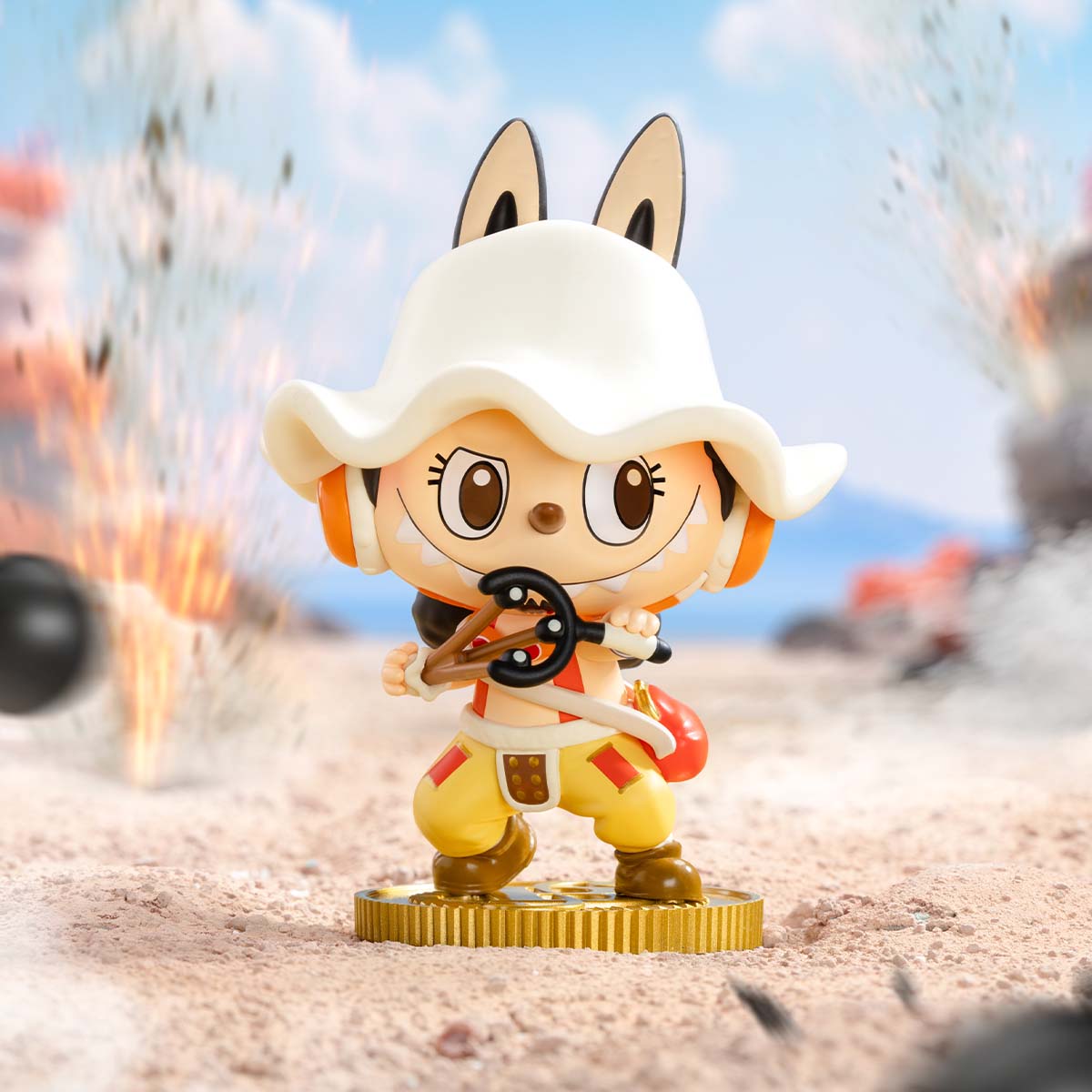 Labubu × One Piece Usopp Figurine – Gelimiteerde Sniper Collectible